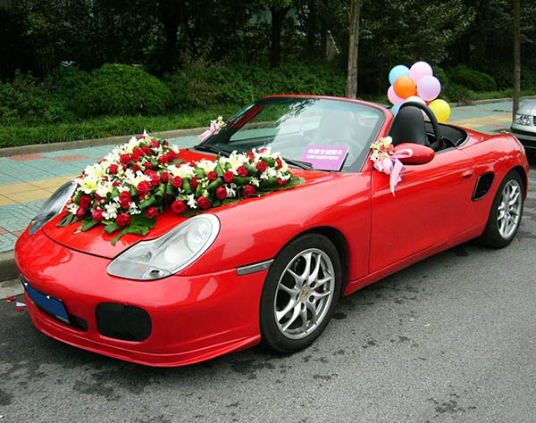 保時捷敞蓬跑車(chē)婚禮花(huā)車(chē)